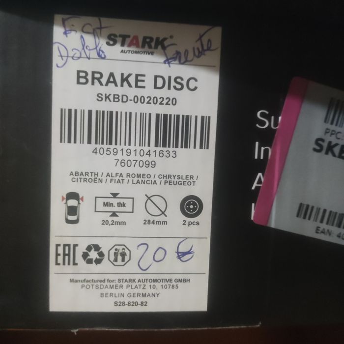 Discos Travao FIAT DOBLO