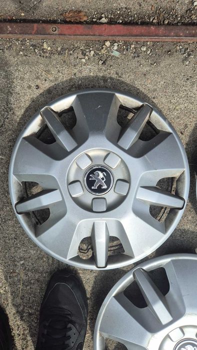 REZERWACJA: Oryginalne kołpaki PEUGEOT 3 szt. | OEM Srebrne | Stan Dobry