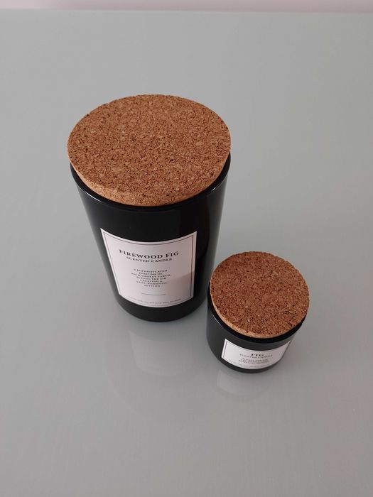 Conjunto 2 velas com tampa em cortiça H&M Home