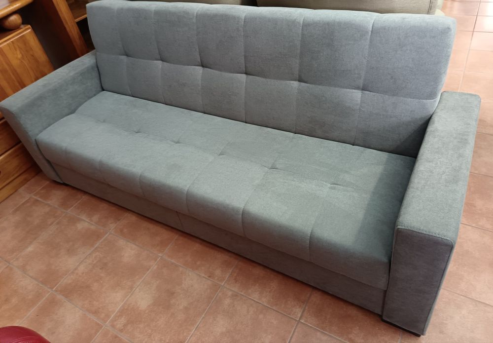 Sofá cama casal clik clak cinza