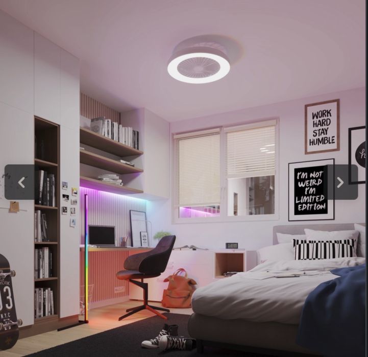 Ventoinha teto com led