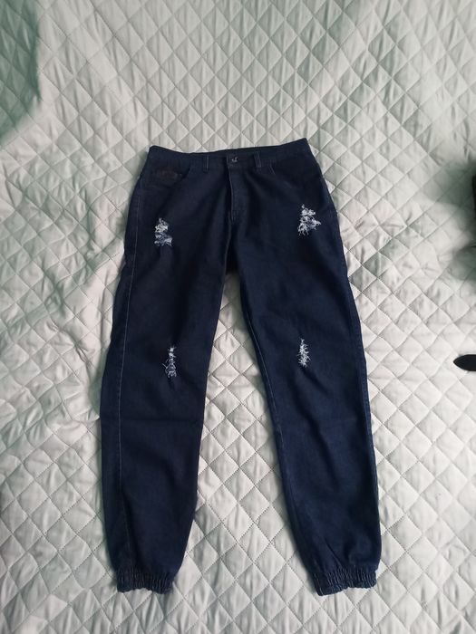 Spodnie męskie Moro Sport L, jogger z przetarciami