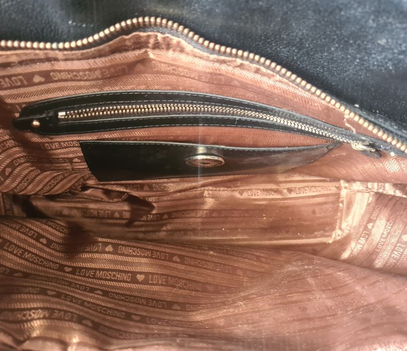 Mala Moschino original nova preta e branca