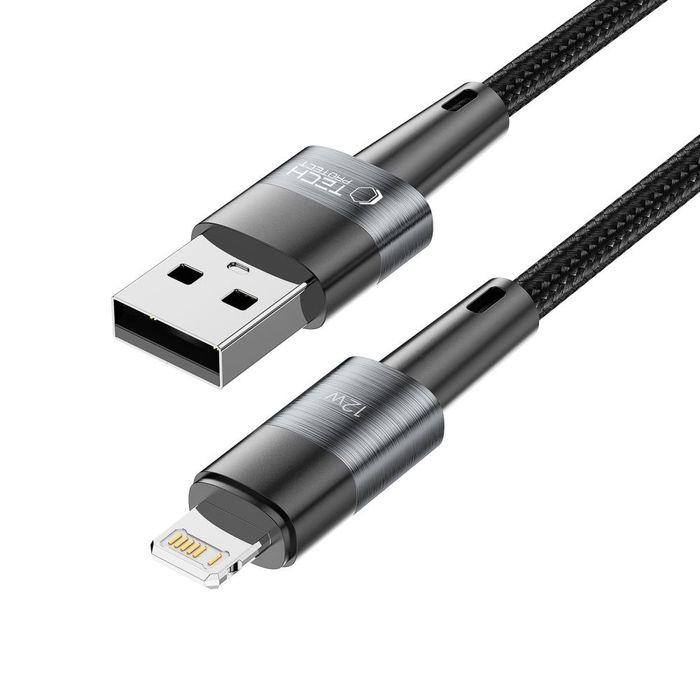 Tech-Protect UltraBoost Kabel Lightning 12W / 2.4A 100cm Szary