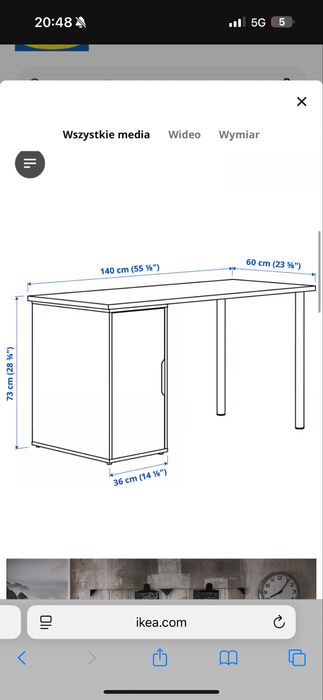 Biurko ikea lagkapten alex