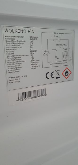 Холодильник з нержавійки Wolkestein холодильник