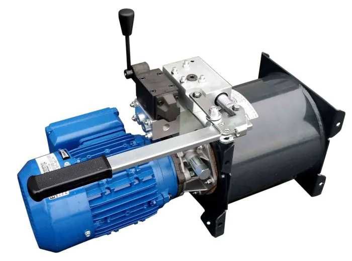 1KM 0,75kW Agregat hydrauliczny 230V z pompą ręczną