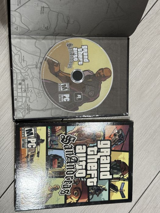 Лицензия Grand Theft Auto San Andreas Диск GTA США First Edition