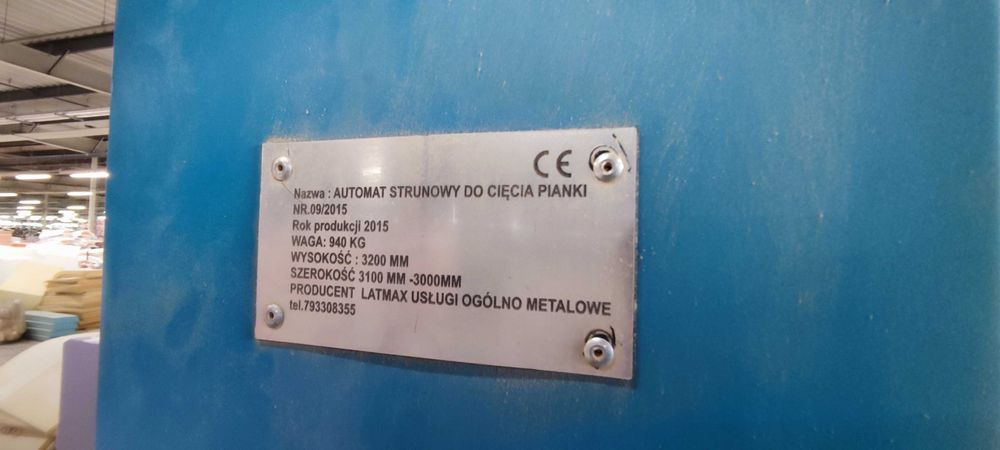 SPRZEDAŻ automat strunowy do cięcia pianki.