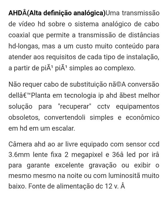 Câmara HD 3,6mm 2Mp - Nova