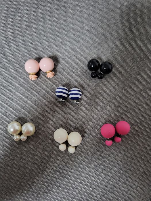 Kolczyki kulki 6 par