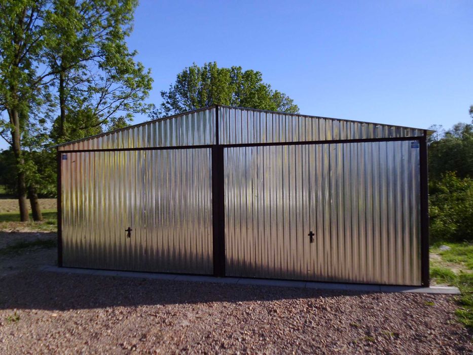 Garaż blaszany 6x6 ocynk