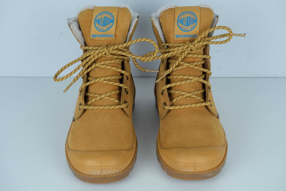 Palladium ocieplane skóra skórzane trampki/ trapery damskie r 36