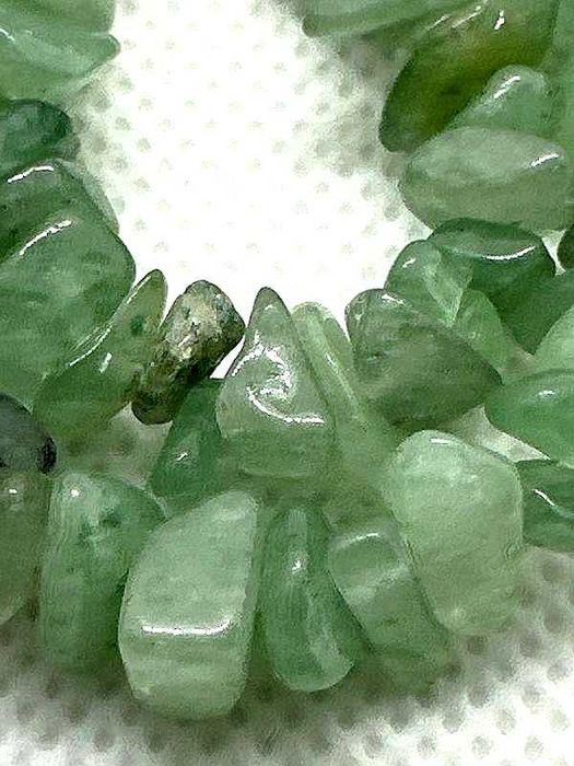 Намисто із  зеленого авантюрину  та  аквамарину