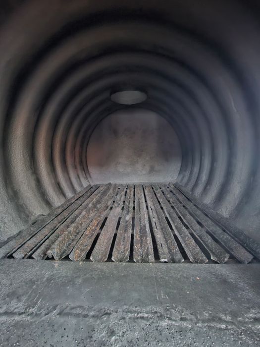 Piec nadmuchowy do tunelu / szklarni – solidny, duże palenisko
