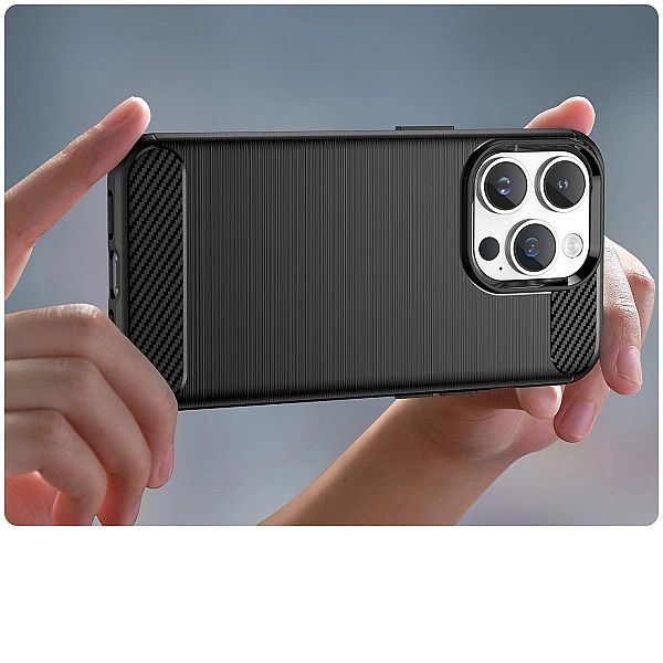 Carbon Case etui iPhone 14 Pro elastyczny żelowy pokrowiec na tył plec
