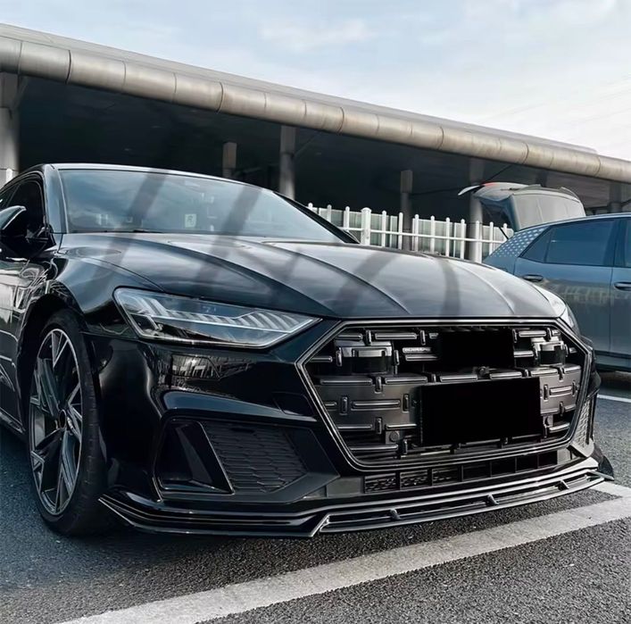 Губа Audi A7 C8 юбка бампера ауди обвес накладка на передний бампер