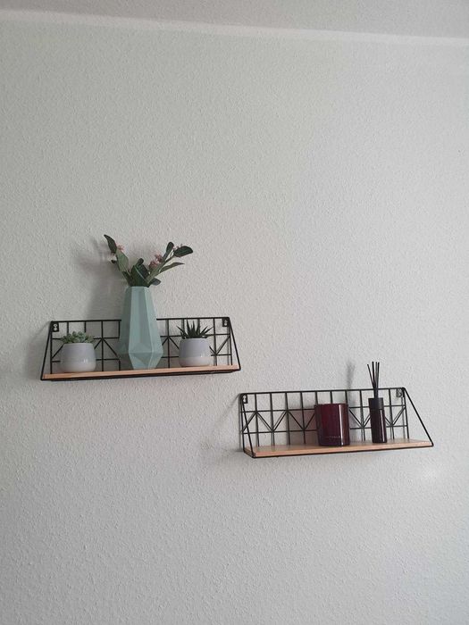 Loftowa dekoracja ścienna kwietnik dom 2 sztuki