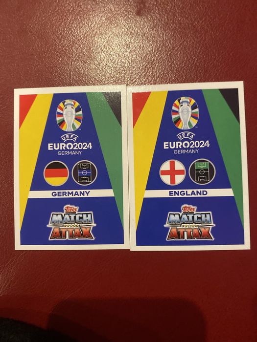 Cartas da coleção euro 2024 match attax: esmeralda e legend signature