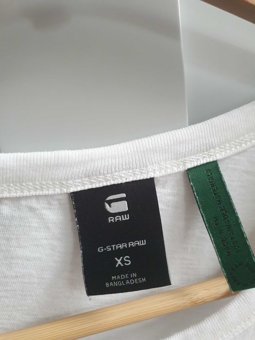 Biała bluzka t-shirt G-star Raw 34