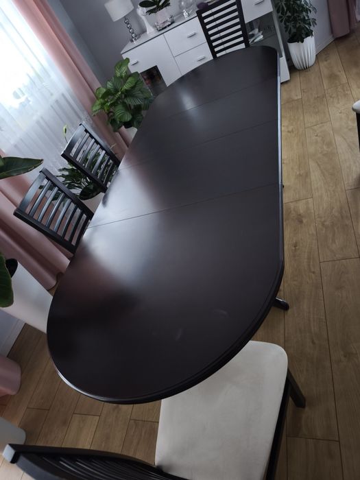 Stół wenge i 6 krzeseł