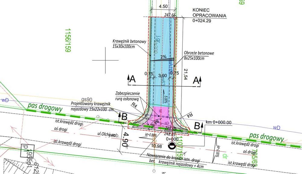 Projekty dróg, zjazdów, parkingów, organizacji ruchu