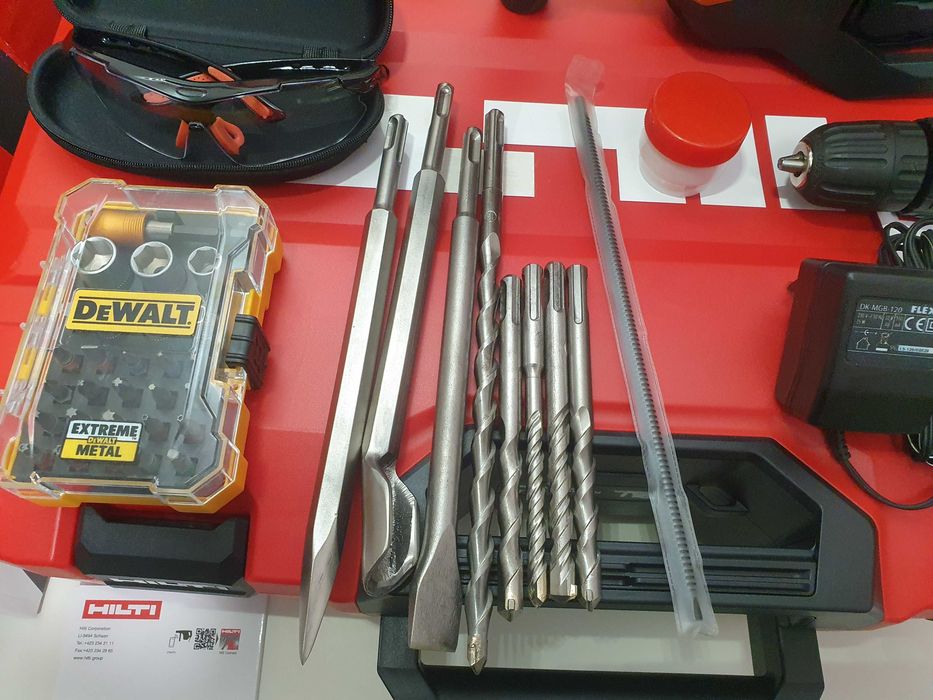 Narzedzia zestaw HILTI TE 30-22 NURON wiertarka+ wkretarka FLEX bity