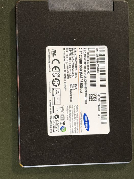 Samsung sata 6.0Gbps 2,5” 256GB