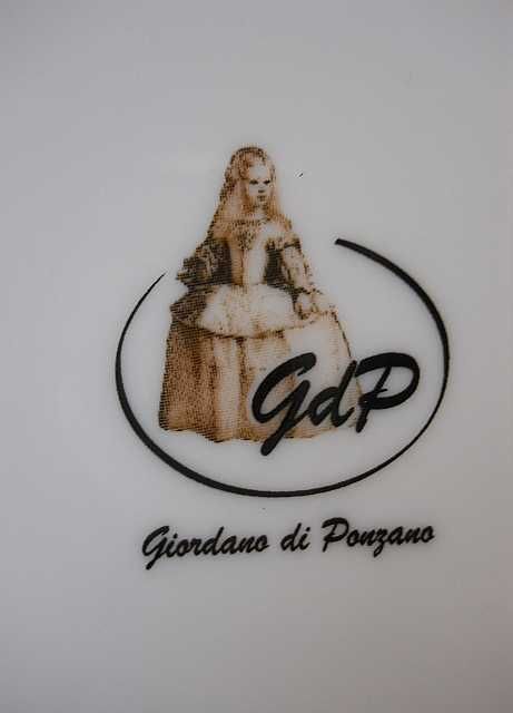 Винтажный Итальянский фарфоровый поднос от Giordano di Ponzano
