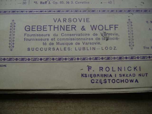 Starocie z PRL - Nuty Gebethner & Wolff 1915r. = 3 Zeszyty A4 Warszawa
