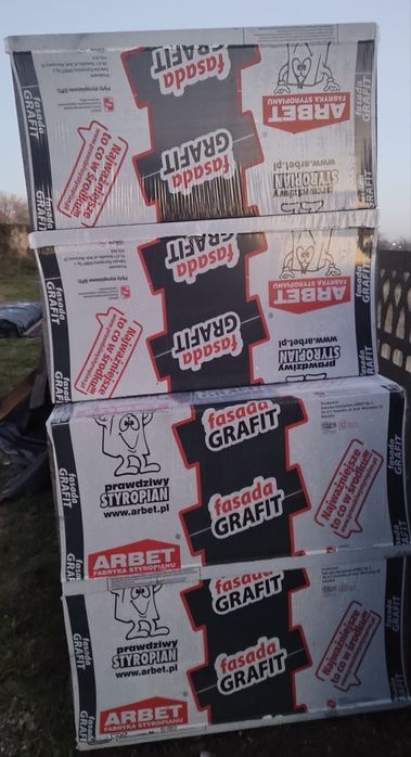 Styropian Grafitowy Fasada EPS Gr 25 cm Lambda 0.31 ARBET Nowy 20m2