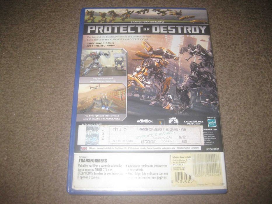 Jogo "Transformers: The Game" para a Playstation 2/Completo!