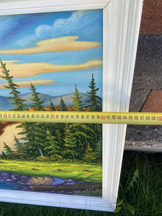 Велика картина гірський пейзаж 104см/80см