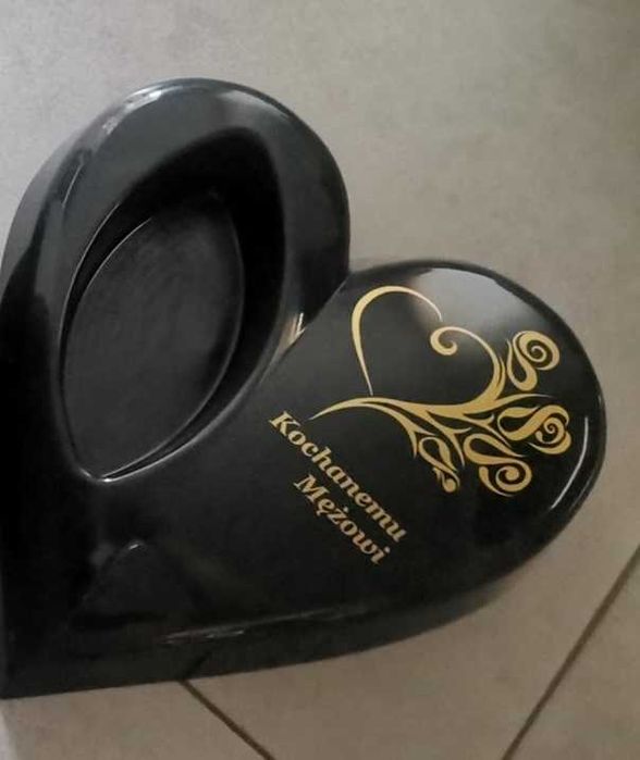 SERCE na grób doniczka podkład  Kochanemu Mężowi Walentynki Rocznica