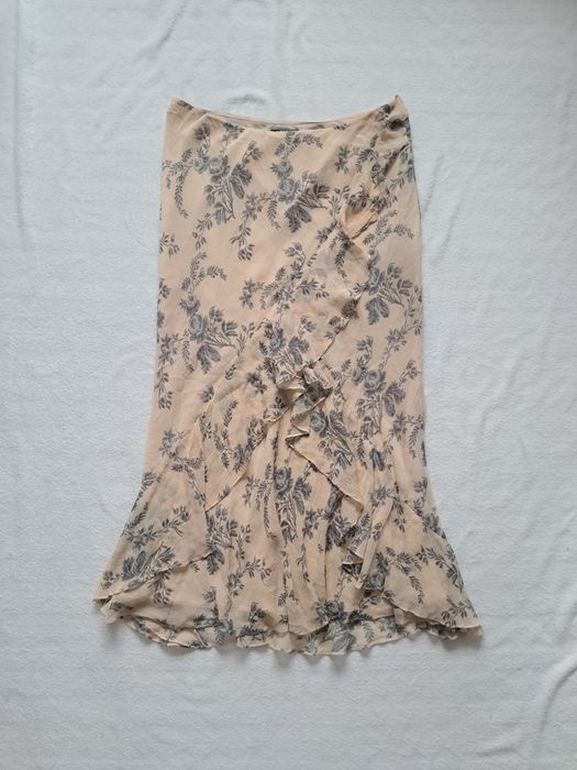 Spódnica Maxi kwiaty Beżowa Lauren