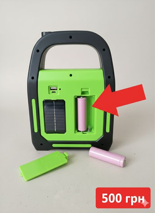 Потужний Ліхтар-Прожектор 3 в 1: Сонячна панель + Power Bank + Кемпінг