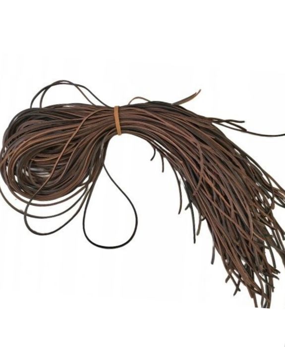 Rzemyk rzemień skóra brąz 15 szt