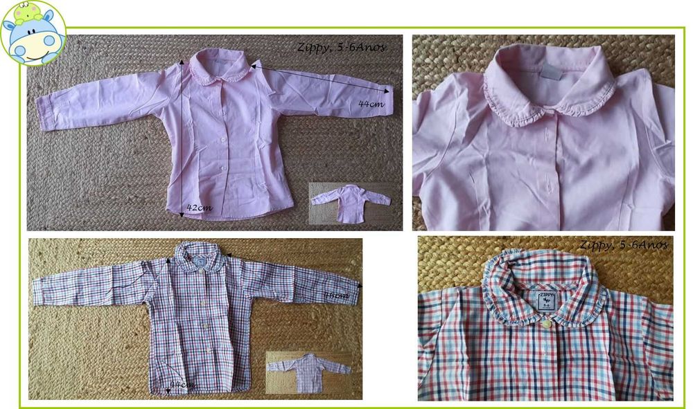 5-6Anos Menina Outono/Inverno - vestidos, camisas e sobretudos