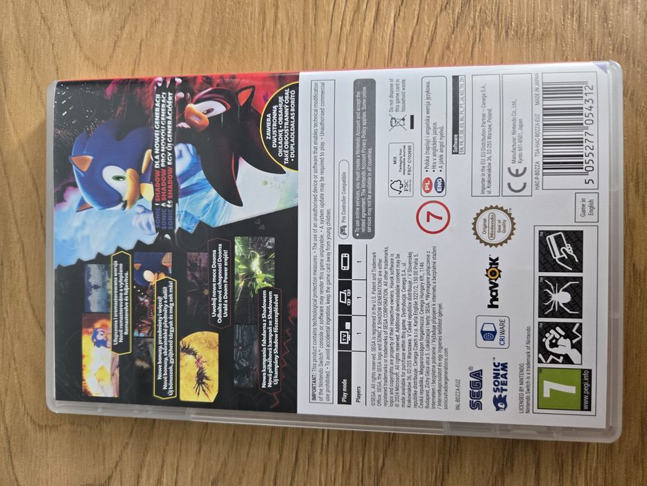 Sonic Shadow Generations Nintendo Switch