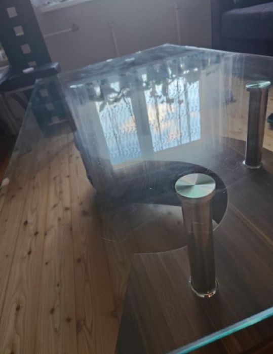 Ława duża szkło brąz