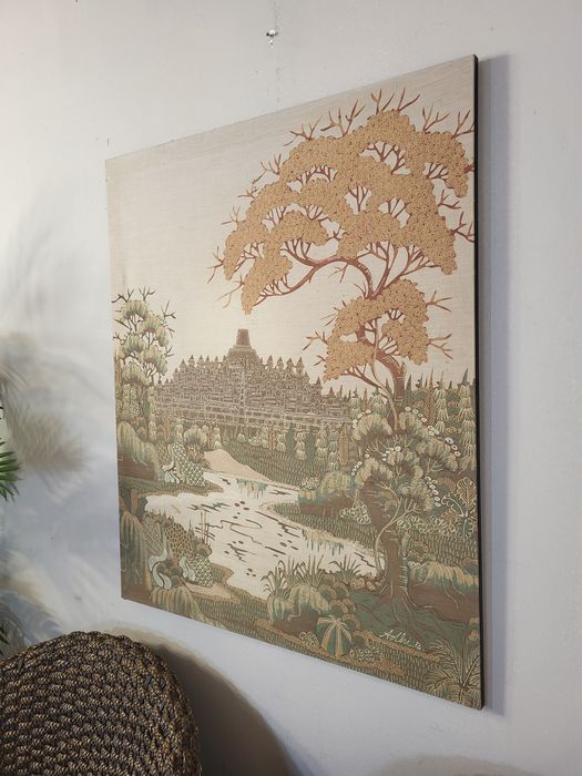 espelho decoração parede, tela, quadro, rattan, talha, rustico