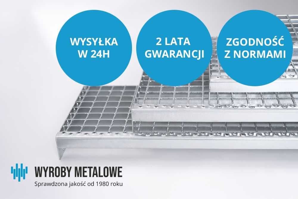 Stopnie schodowe stalowe 800x270 30x2 WEMA ocynk | dostępne od ręki | DWU | gwarancja 2 lata | kraty pomostowe, podest, trepy, schody, stopnice