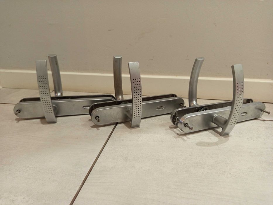 Klamka długi szyld 3 sztuki nikiel