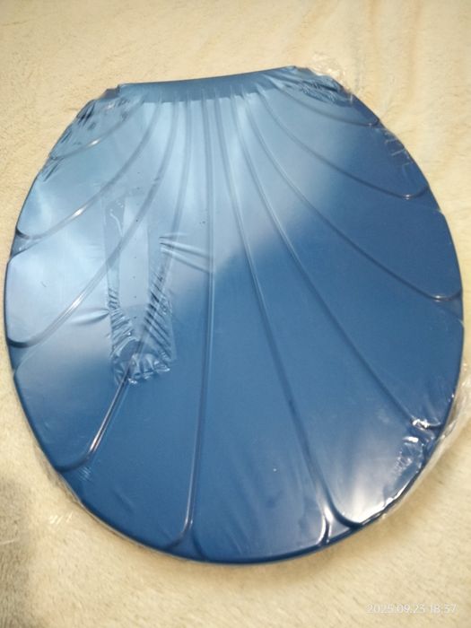 Сидіння для унітазу "Мушля" синє