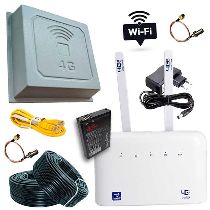 4G Интернет для села и дачи "LUXURY" (Роутер B612 Pro + Антенна 17 дБ)