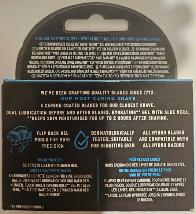 Wilkinson Hydro5  леза для гоління упак, 4, 5, 8 і 12 шт 100% оригінал