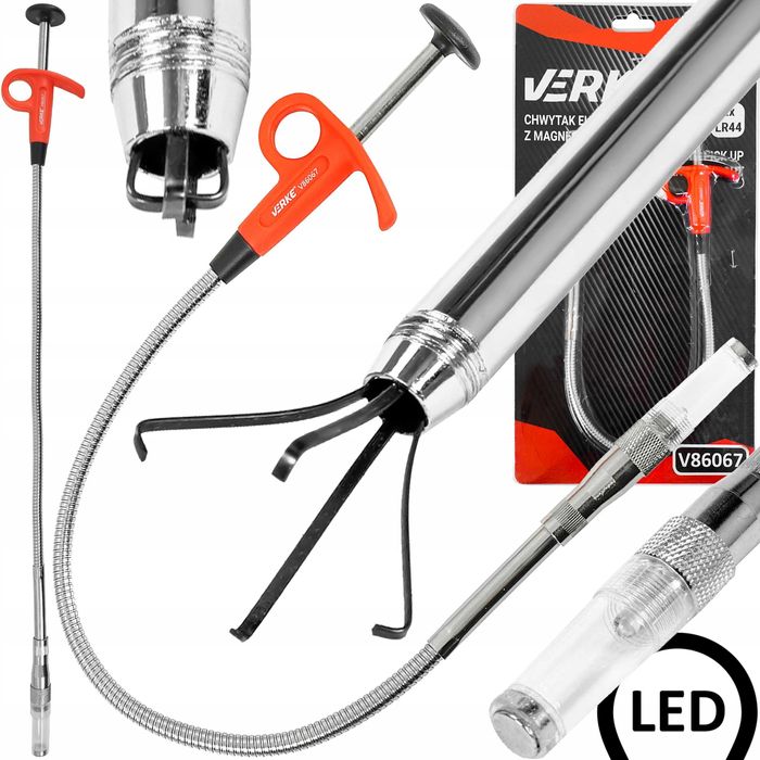 Chwytak magnetyczny elastyczny pazurowy z magnesemDO ŚRUB LED