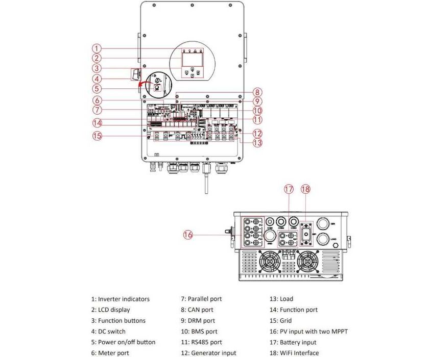 Інвертор гібридний DEYE SUN-12K-SG01HP3-EU-AM2