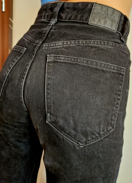 Spodnie Bershka Denim czarne 34