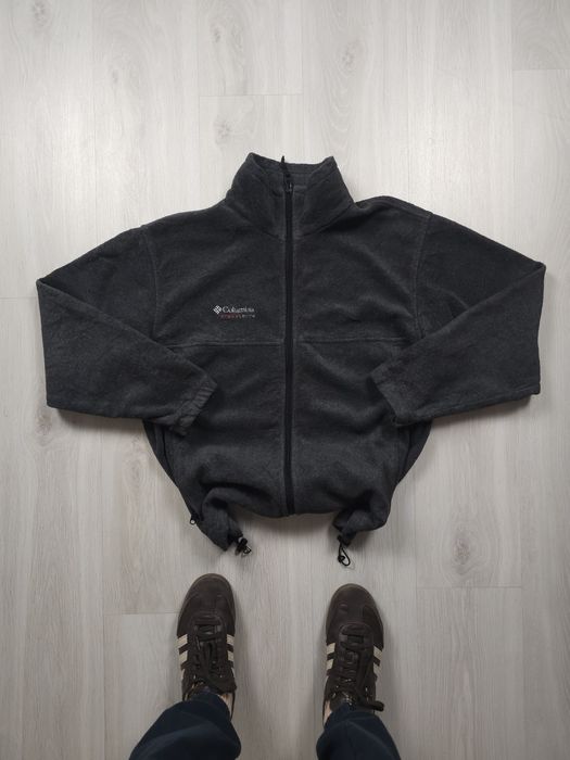 Columbia Full Zip Fleece Jacket Charcoal Men's L (XM6387)